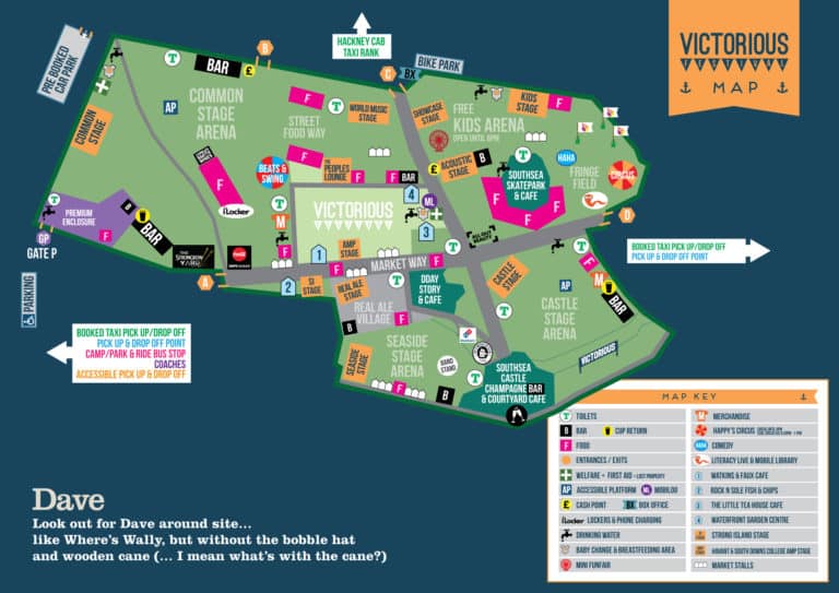 Areas to explore at Victorious Festival