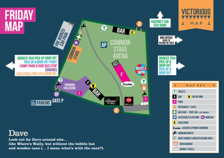 Areas to explore at Victorious Festival