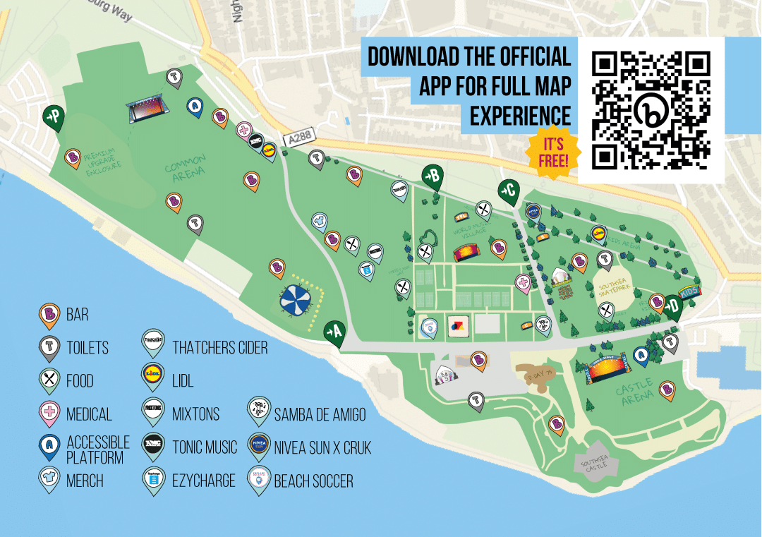 Illustrated festival map